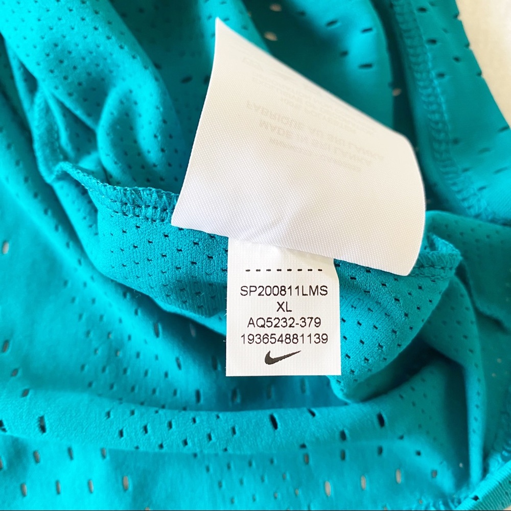NIKE Aeroswift Dri-Fit Mesh Racerback Tank Top Teal XL NEW NWOT - Picture 6 of 7
